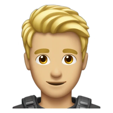 blonde guy with very strong jawline sticker