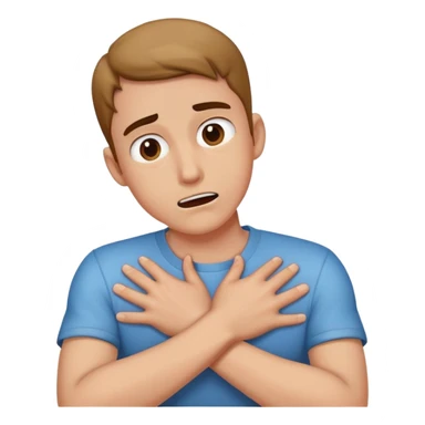 guy choking with her hands, while her arms are crossed ￼ sticker