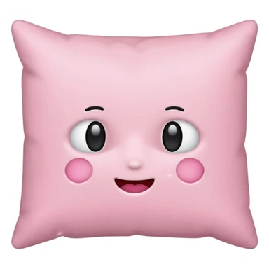  regular light pink pillow with no faces  sticker