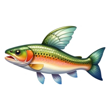 Truite qui avale un insecte sticker