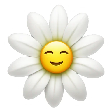 a white flower with a sun in the middle of it  sticker