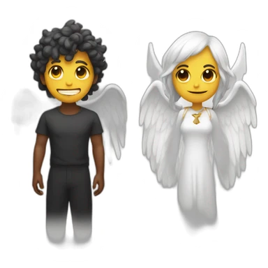 Demon and angel  sticker