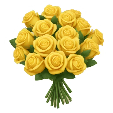 Yellow rose bouquet  sticker