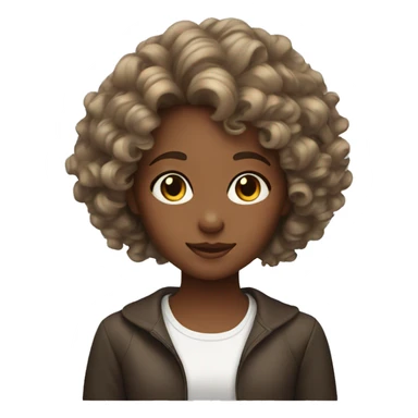 Girl with curly highlights sticker