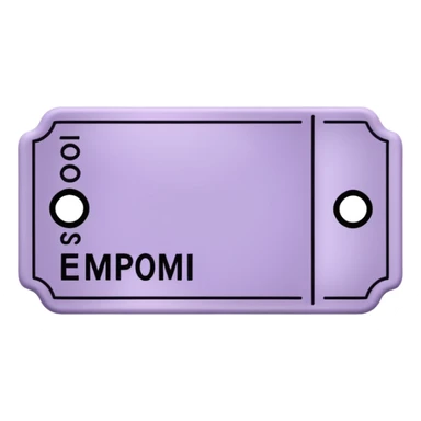 Pale Purple colored 1 Signed ticket  sticker