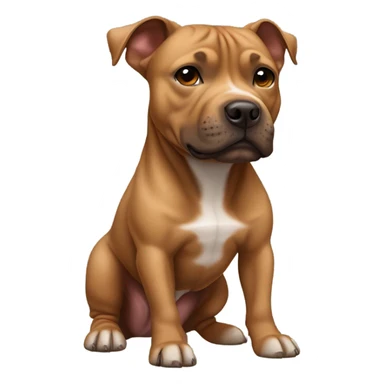 Staffordshire bull terrier light brown sticker