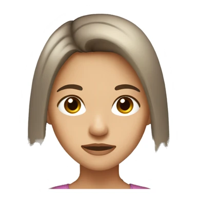 Girl with long light brown hair, gray eyes, and a scar on one of her eyes. sticker