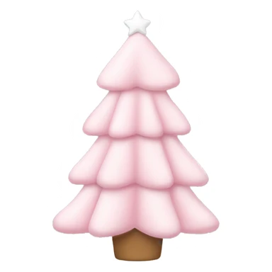 Light Pink Christmas tree with white bows sticker