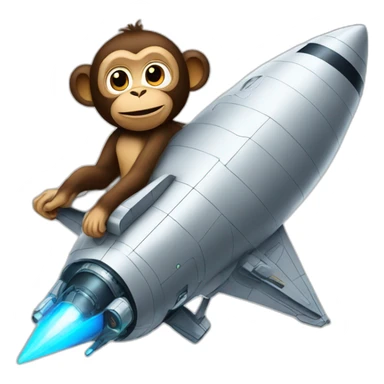 spaceship with monkey sticker