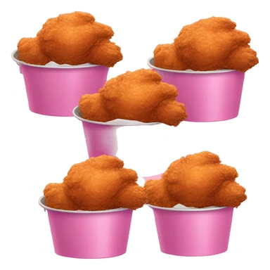 Bucket of fried chicken pink sticker