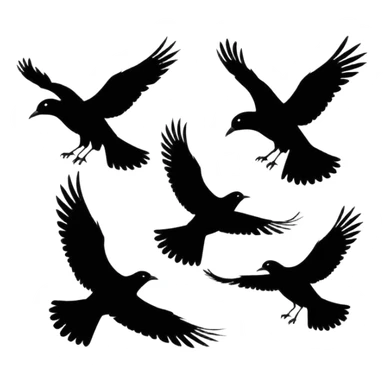 birds flying sticker