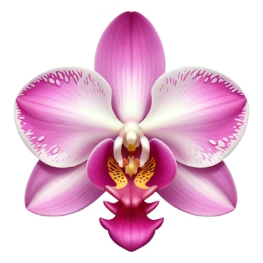 exquisite-phalaenopsis-moth-orchid-with-pure-white-petals-and-subtle-pink-center sticker