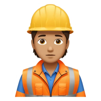 create a realistic emoji of a logistic worker in different weather situuations sticker