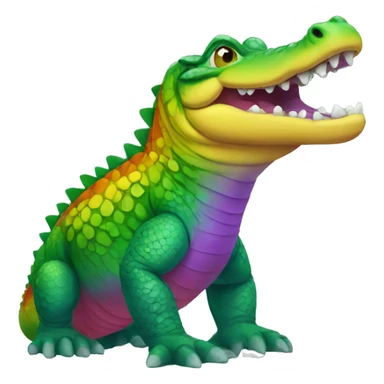Rainbow Alligator Full Body sticker