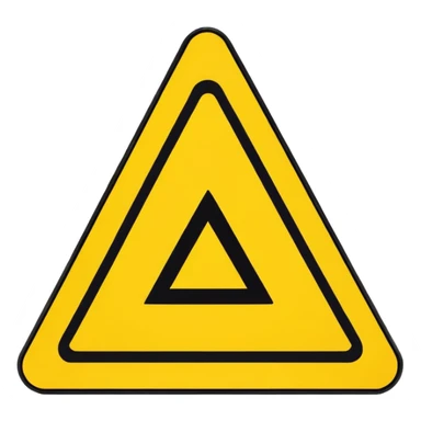 panneau attention  sticker