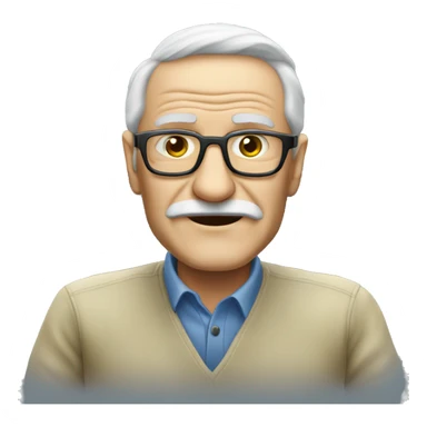 an old man driving a lamborghini sticker