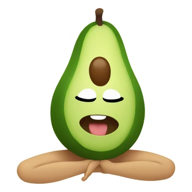 happy avocado does yoga sticker