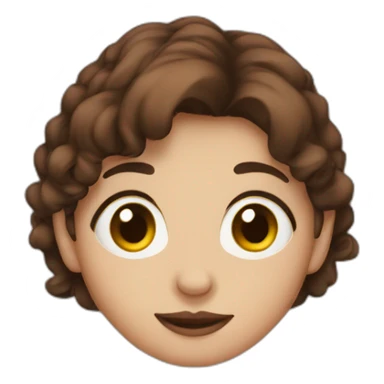 brown-haired nose piercing sticker