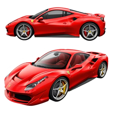 Ferrari 488 GTB - Ferrari (Model Year: 2020) (Iconic colour: Red) sticker