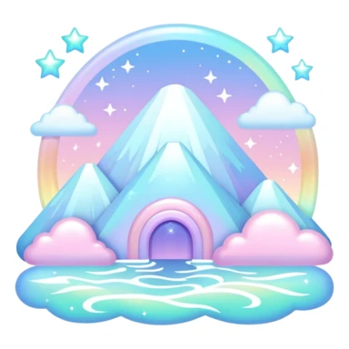 pastel whitish light pale glittery iridescent shiny aesthetic cute kawaii decorative scenery sticker