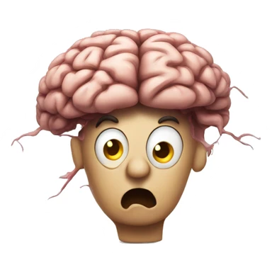 frazzled and brain about to explode sticker