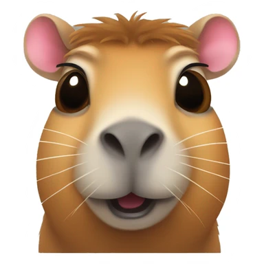 Capybara with heart eyes sticker