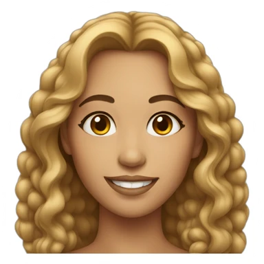 woman with beauty spot smiling sticker