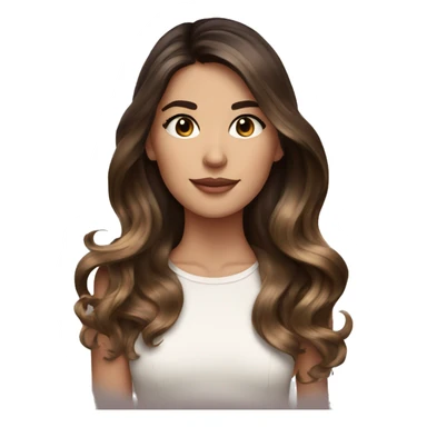 very pretty brunette girl with balayage  sticker