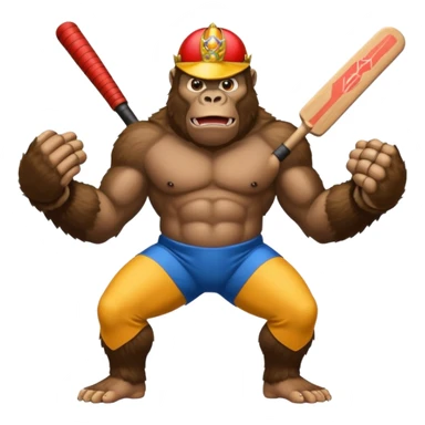 king kong cricket dress sticker