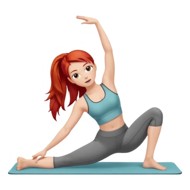 Pilates + red hair + white girl sticker