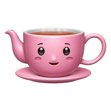 pink cup of tea
 sticker