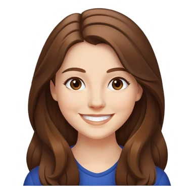 claire richardson cheveux marrons cheveux longs sourire sticker