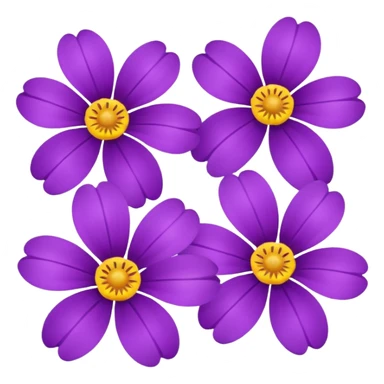 purple flowers sticker