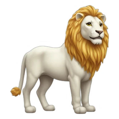 Une licorne sur un lion sticker