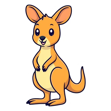 A kangaroo hitting the gridy￼ sticker