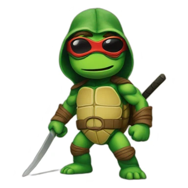 John Lennon as a ninja turtle sticker