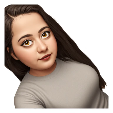 realistic portrait of girl sticker