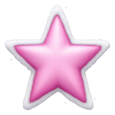 Pink star with snow sticker