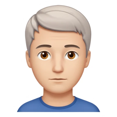 brown eyes, white, short, man sticker