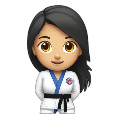 jiu jitsu girl sticker