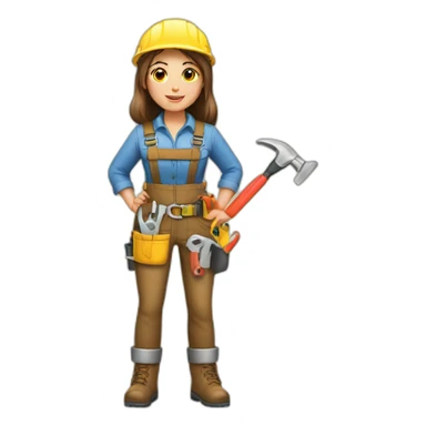 expert handyman girl tools sticker
