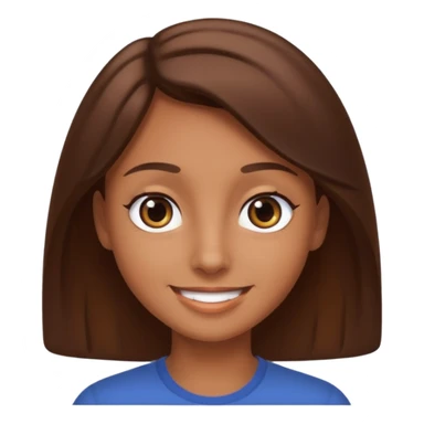 big dark eyes and tanned skin brown hair sticker