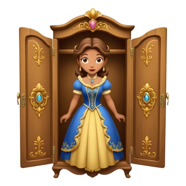 A middle-aged lady character from the fairy tale Beauty and the Beast — she was turned into a wardrobe by magic, while retaining the wardrobe's original form and having an anthropomorphic face. sticker