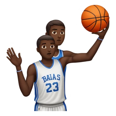 Man shooting basketball  sticker