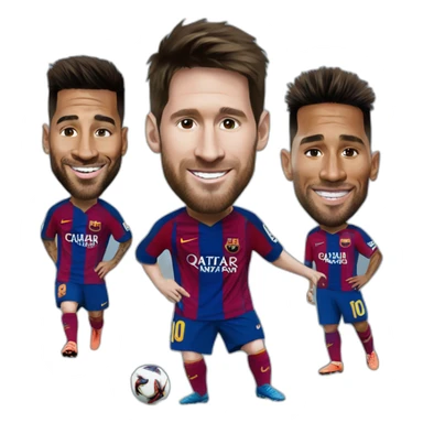 Messi avec neymar et suarez sticker