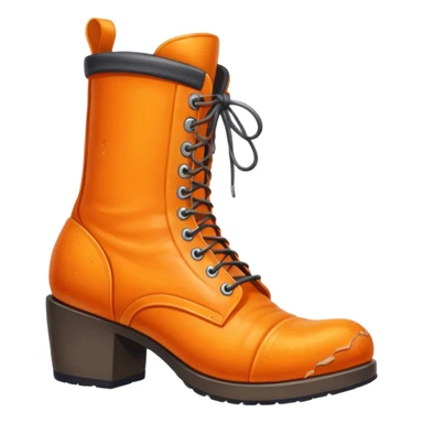 Giant orange boot stepping on a office man sticker