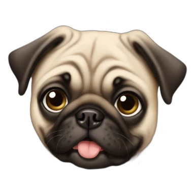 Pug puppy sticker