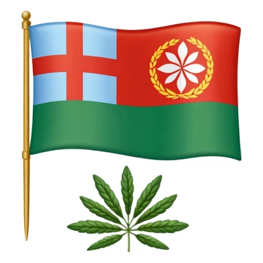 The herb of Rokiškis as a flag: devided in 4 parts... sticker