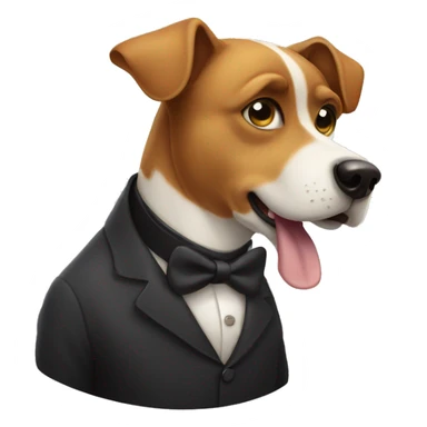 Dog with monocle sticker