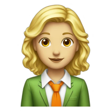Blonde_girl_pioneer_in_green_plus_orange_tie sticker